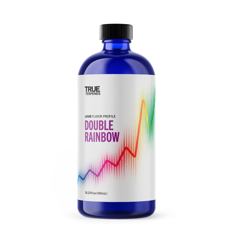 Double Rainbow, a LOUD terpene flavor from True Terpenes, in a 16 ounce bottle.